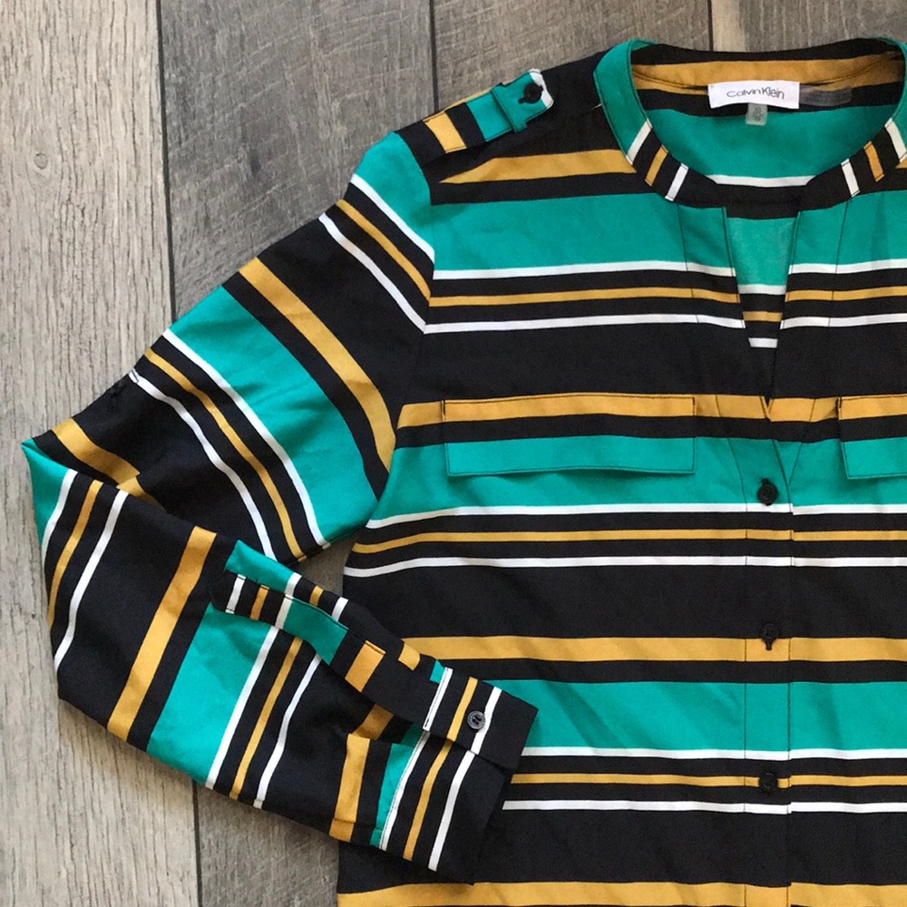 Calvin Klein Multi Stripe Button Down - image 1